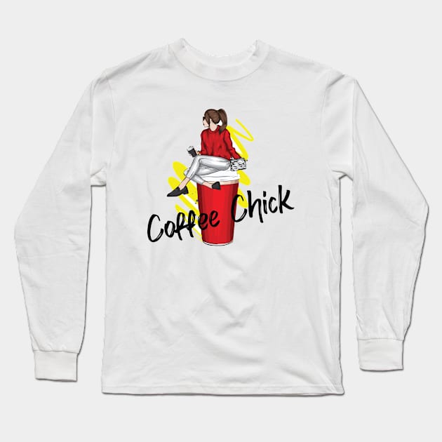 Coffee Chick Long Sleeve T-Shirt by FSU Originals 